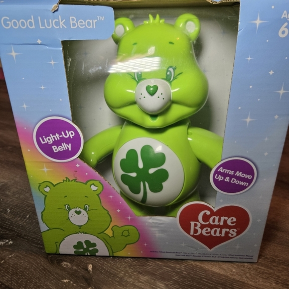 Care Bears‎ Light-Up Belly: (2023) GOOD LUCK BEAR 8" Figure! Arms… - Picture 2 of 7